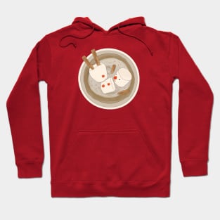 Marshmallow Snowman Swimming in Holiday Drink Hoodie